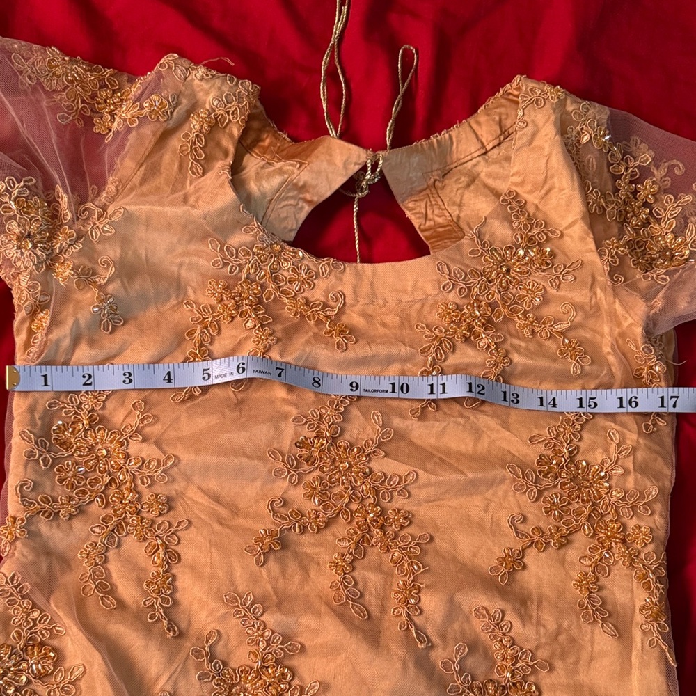 Embroidered Gold shirt/kamiz/kurti